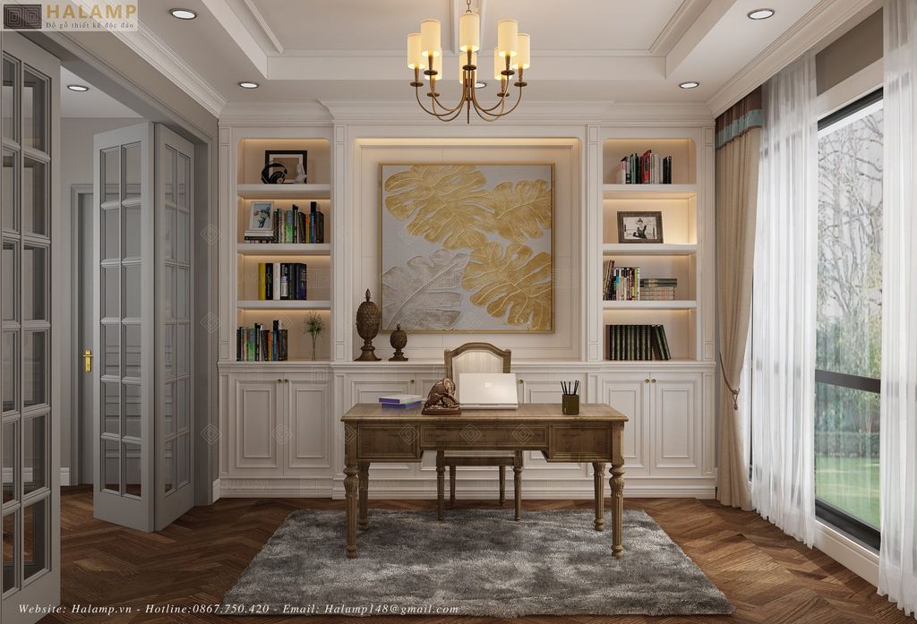 Thiết kế nội thất biệt thự Xanh villas phong cách tân cổ điển nhẹ nhàng