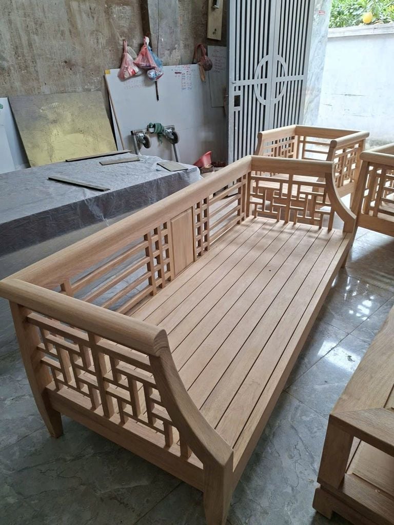 Bộ sofa grandbois gỗ gụ mộc