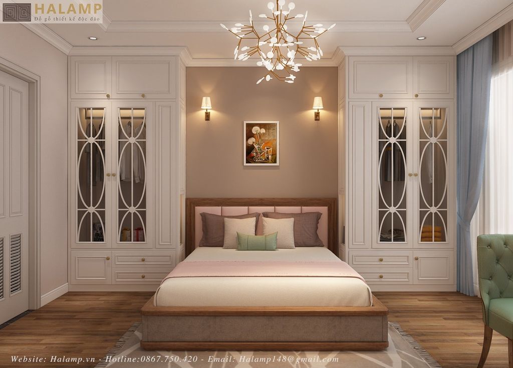 Thiết kế nội thất chung cư hơi hướng tân cổ điển nhẹ nhàng