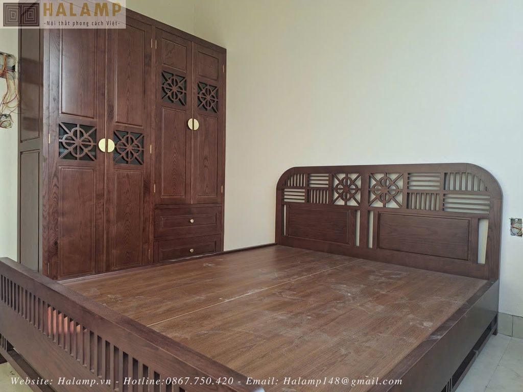Hình ảnh thi công tủ áo nhà vườn Halamp