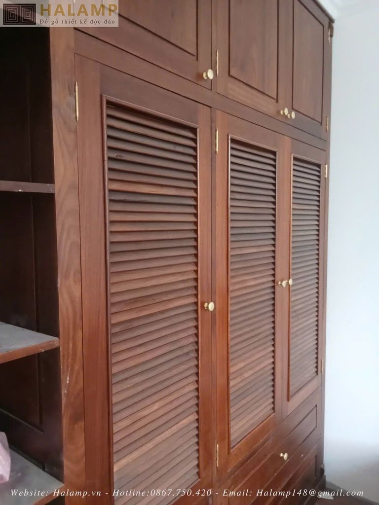 hình ảnh thực tế thi công tủ áo phòng ngủ ông bà