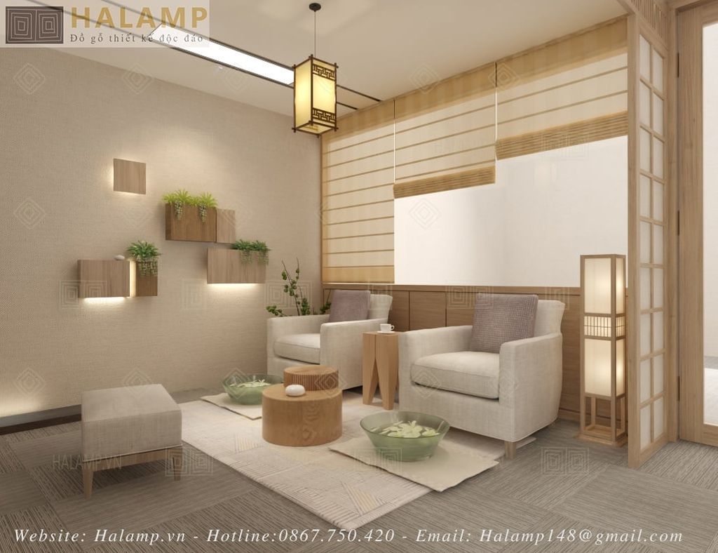 Thiết kế phòng tiếp khách văn phòng phong cách Nhật