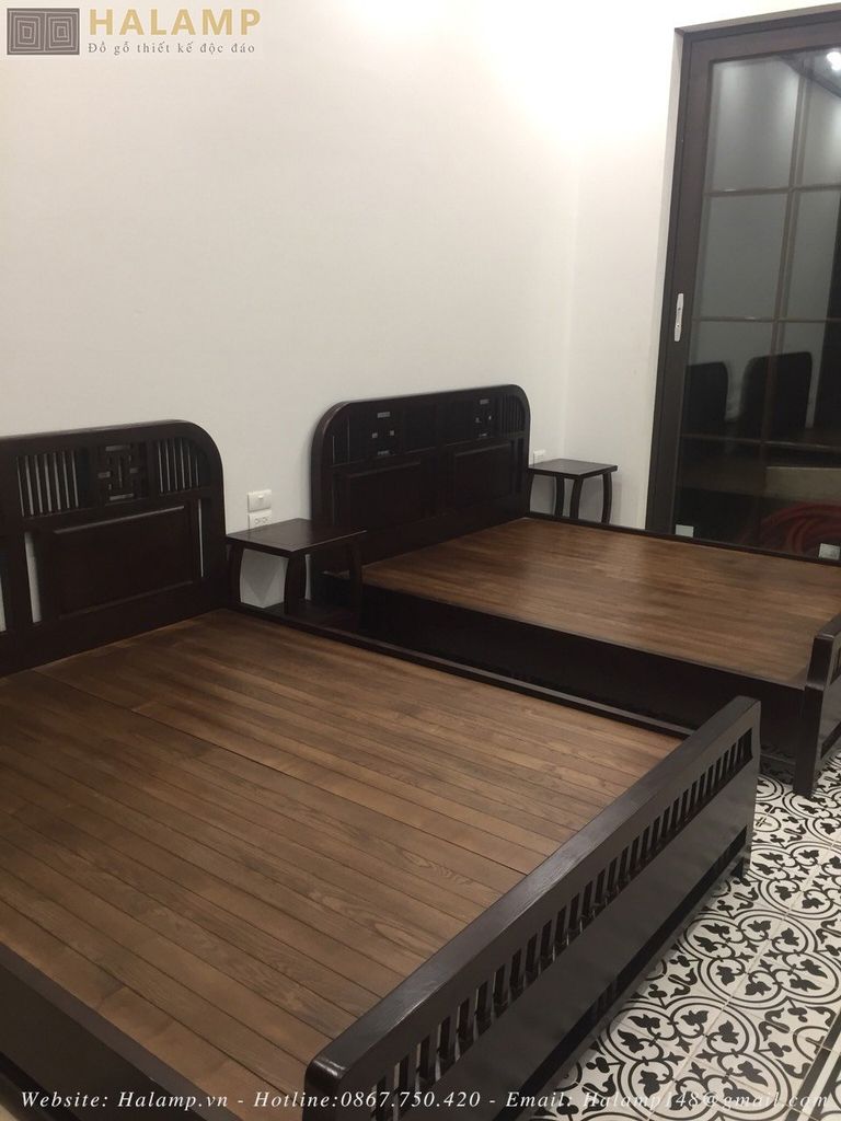 Giường phòng ngủ phong cách grand bois