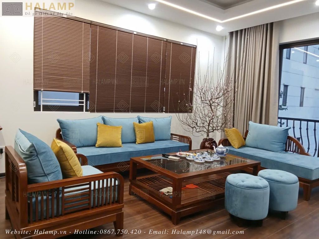 Mẫu sofa Gỗ Việt (vietwood) phù hợp nội thất indochine