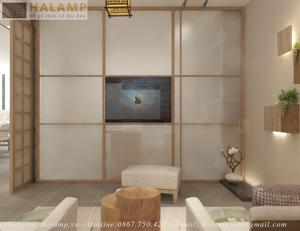 Thiết kế phòng tiếp khách văn phòng phong cách Nhật
