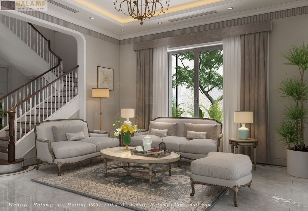 Mẫu sofa indochine tân cổ điển sang trọng