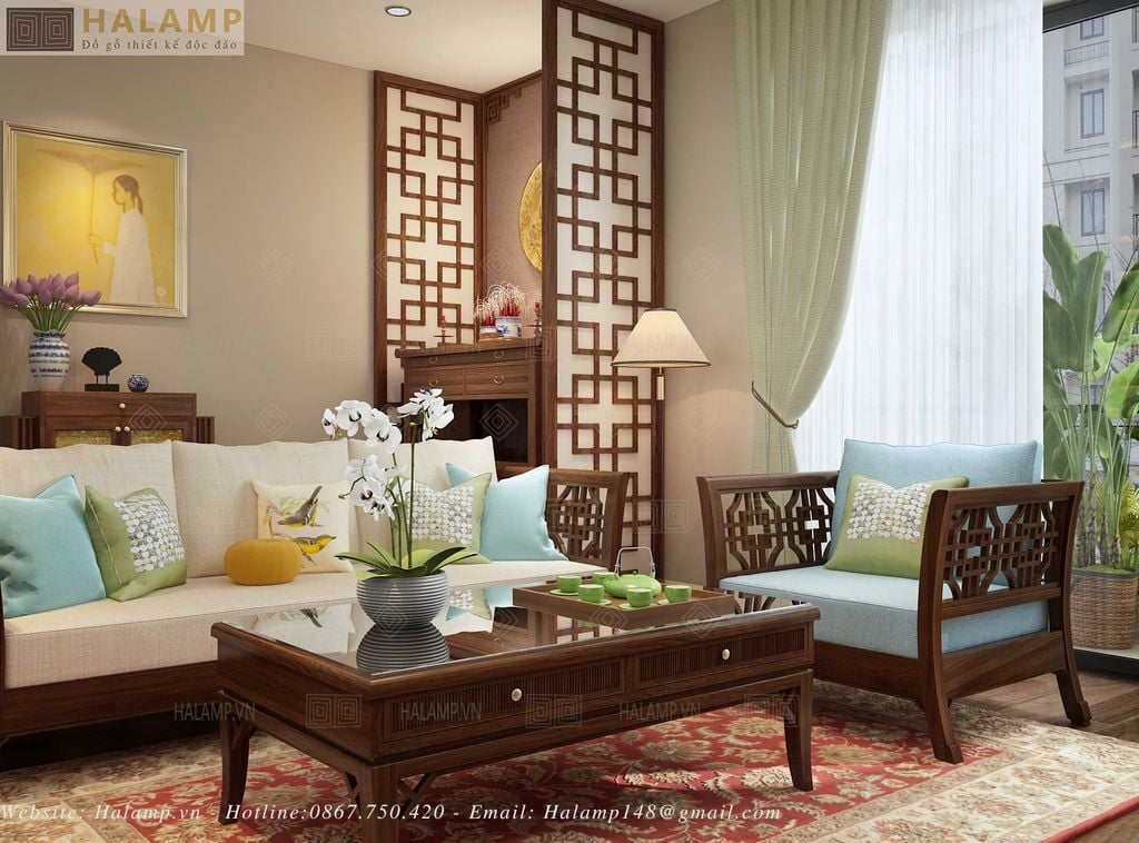 Mẫu sofa Á Đông phù hợp nội thất indochine