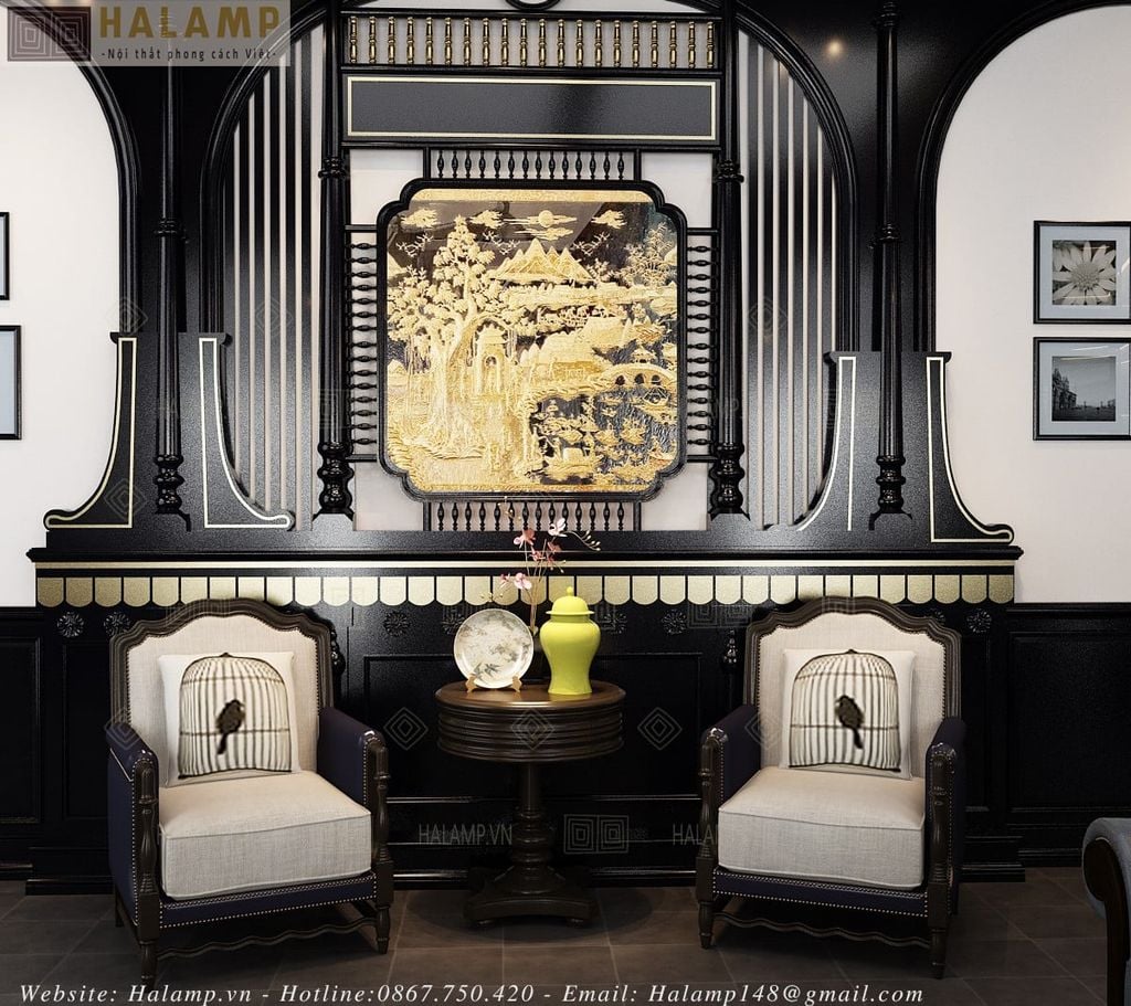 Mẫu sofa indochine tân cổ điển