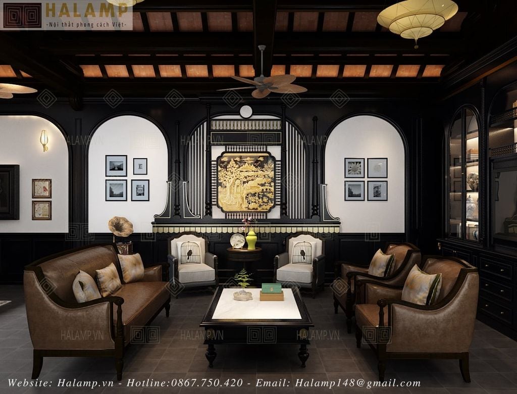 Mẫu sofa indochine tân cổ điển