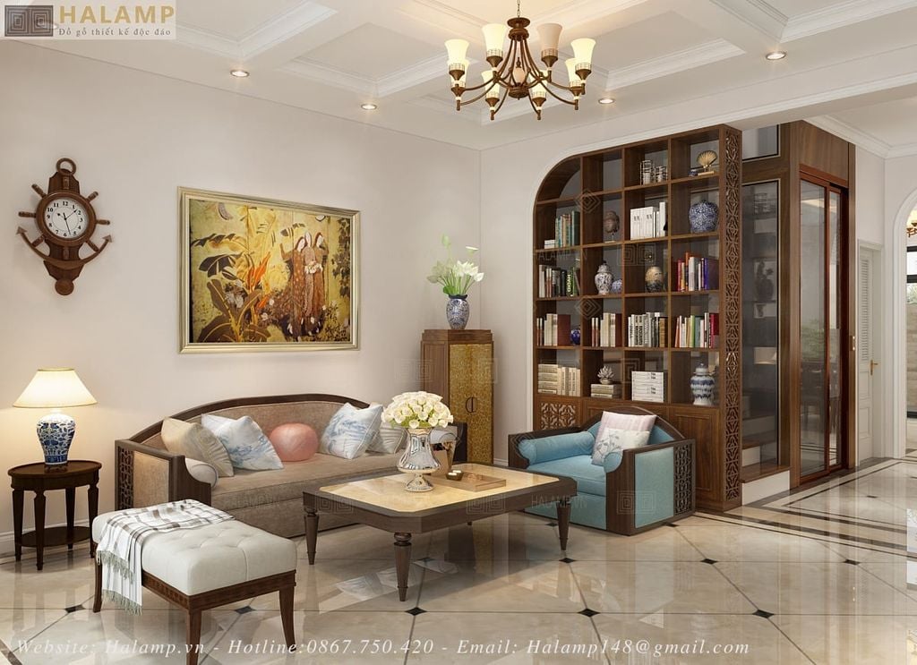 Mẫu sofa indochine hiện đại