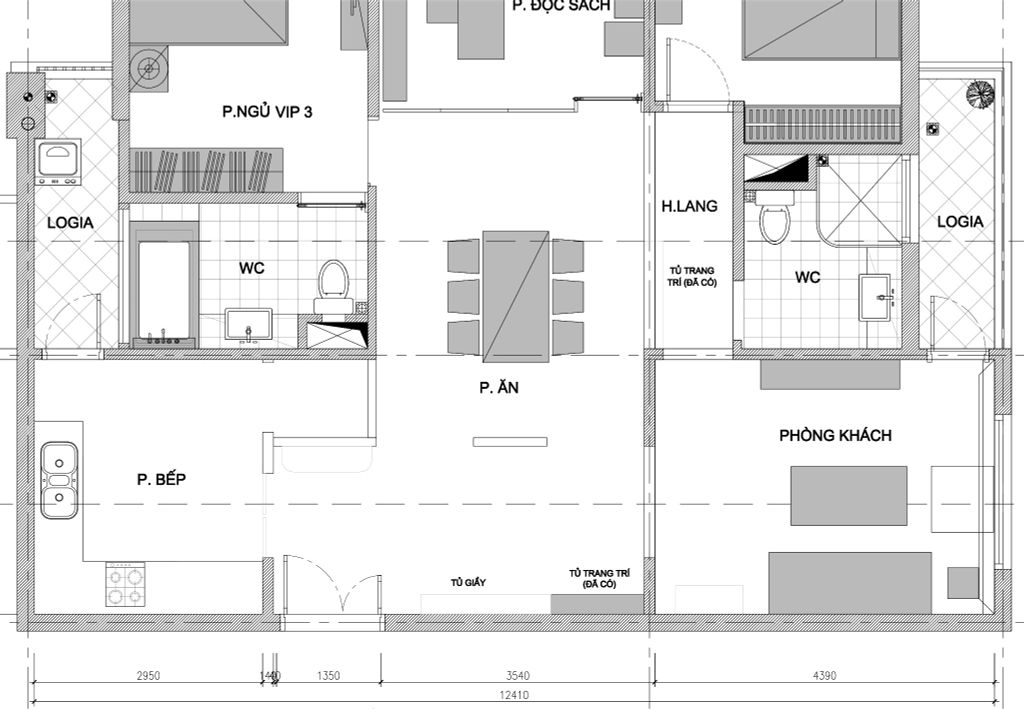 Mặt bằng chung cư hòa bình green city