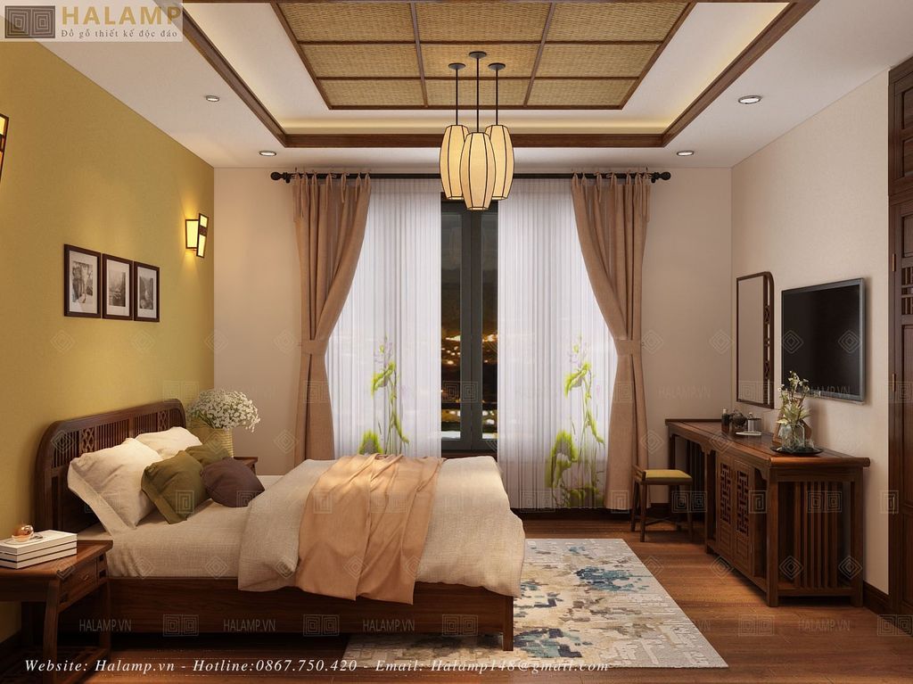 Thiết kế phòng ngủ phong cách Việt