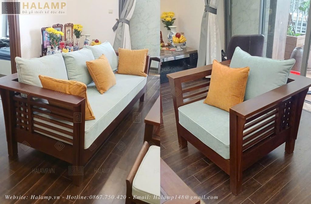 Bộ ghế sofa gỗ gụ grand bois