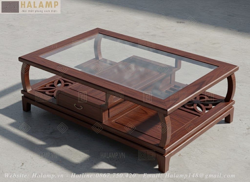 Bàn khách bộ sofa grand bois