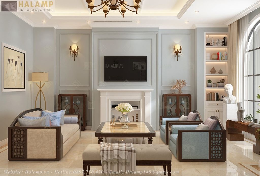 Thiết kế phong cách tân cổ điển nhẹ nhàng