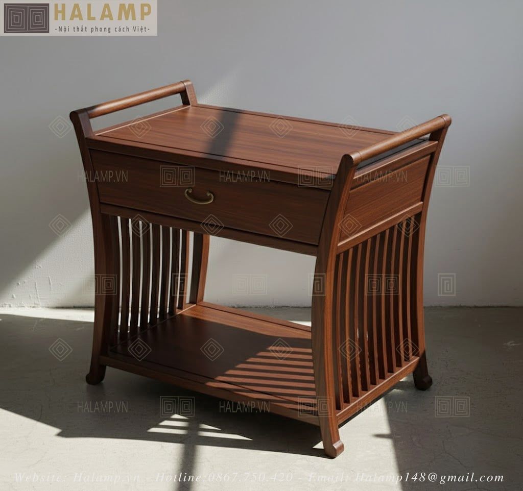 Mẫu táp đầu giường gỗ tự nhiên nội thất Halamp