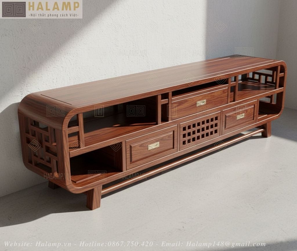 Kệ ti vi gỗ tự nhiên đẹp