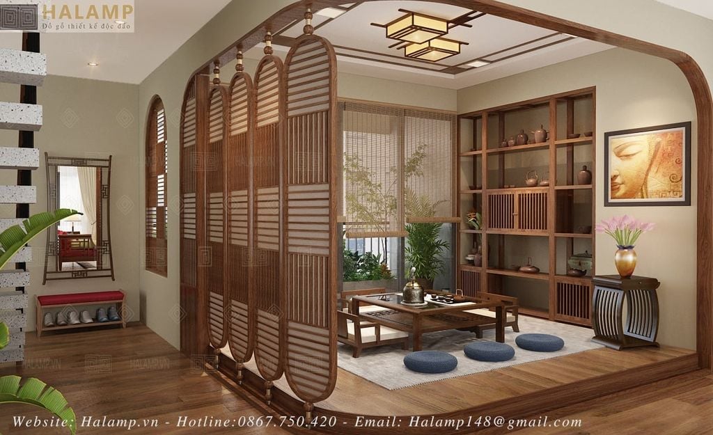 Thiết kế phòng trà thiền kết hợp không gian sinh hoạt