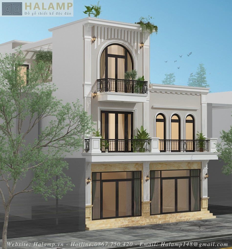 Thiết kế nội thất nhà phố phong cách tân cổ điển nhẹ nhàng