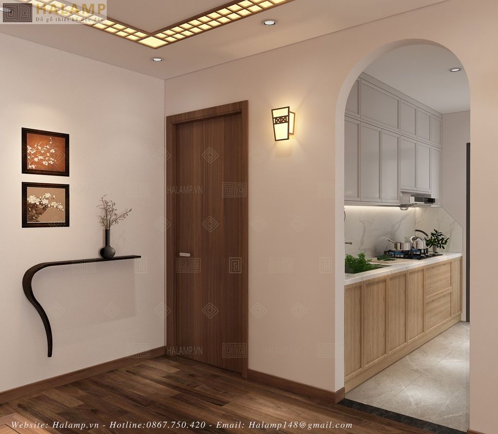 Thiết kế bếp căn hộ chung cư phong cách Thiền Trà