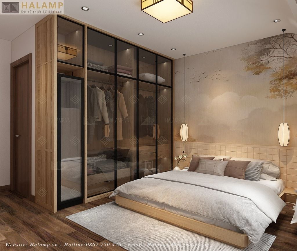 Thiết kế phòng ngủ bố mẹ phong cách Thiền Nhật