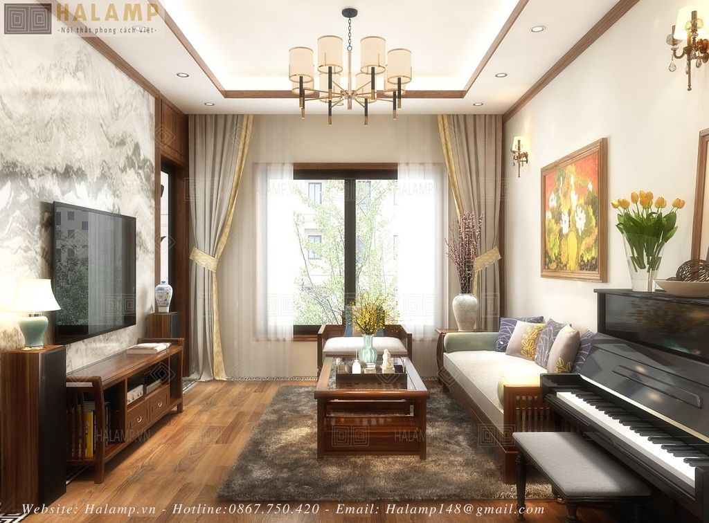 Hình ảnh thiết kế phòng khách chung cư gần gũi