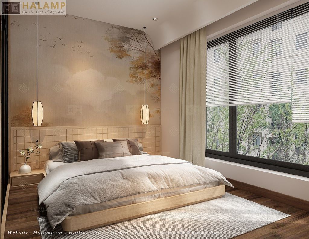 Thiết kế phòng ngủ bố mẹ phong cách Thiền Nhật