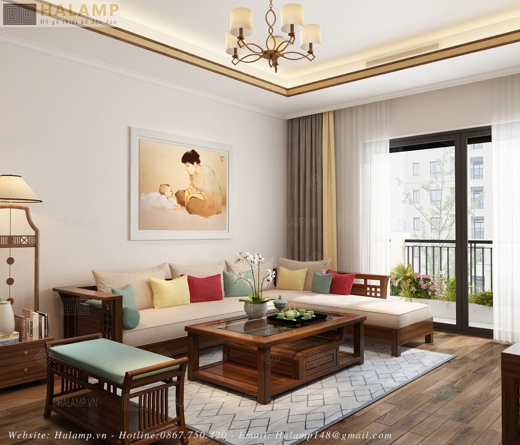 Thiết kế nội thất phong cách Á Đông thiết kế bởi Halamp