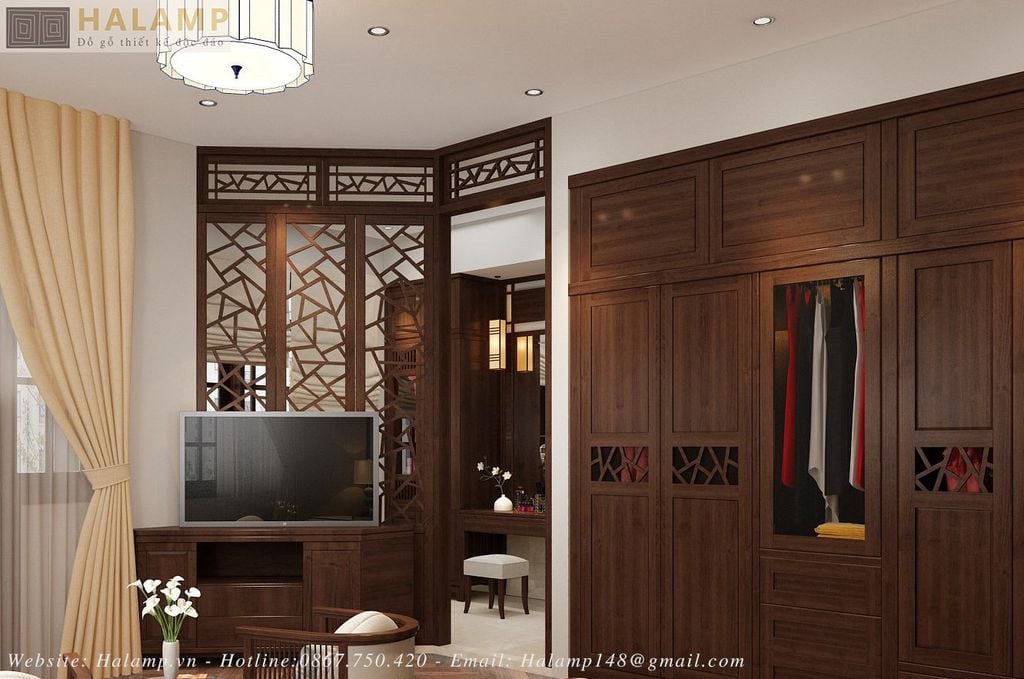 Vách ngăn phòng tắm phong cách Á Đông