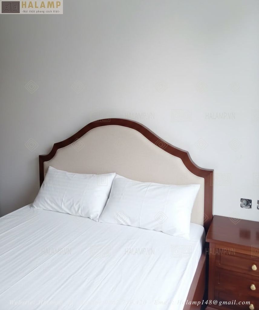 Hình ảnh giường gỗ tự nhiên phòng bà