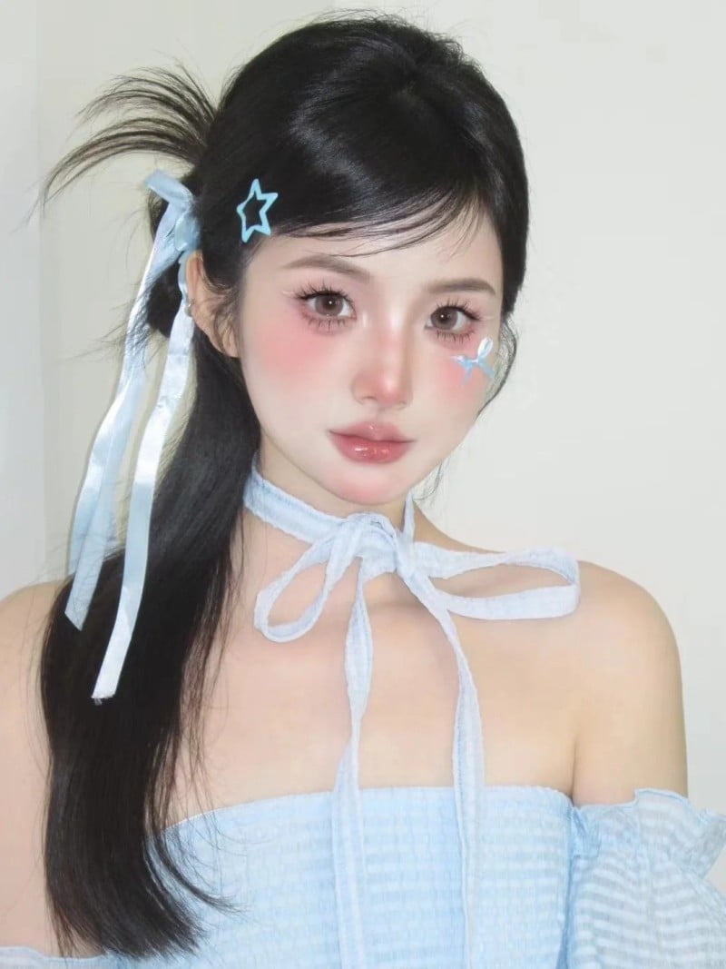 tóc mái cho mặt tròn trán cao