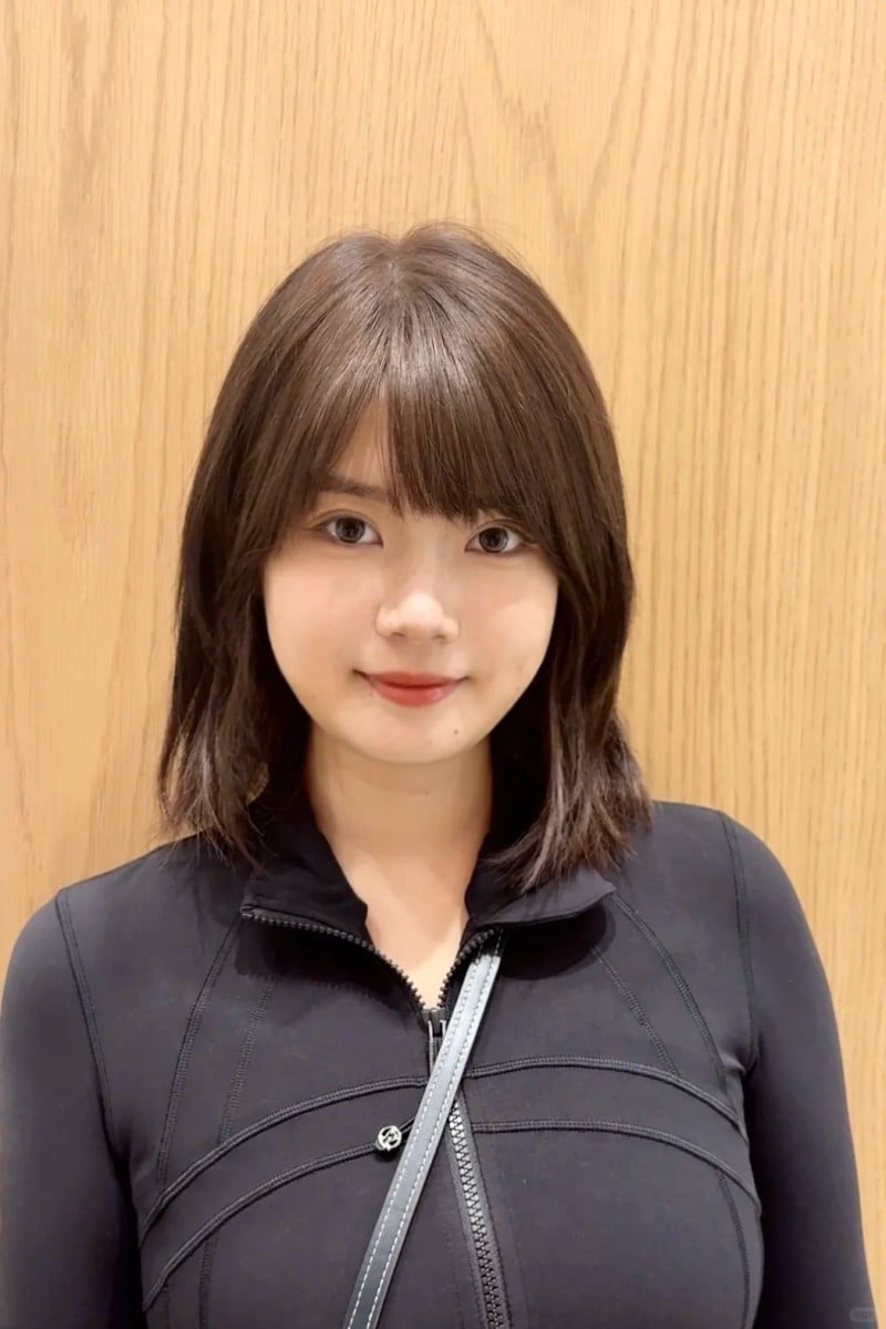 tóc mái cho mặt tròn trán cao