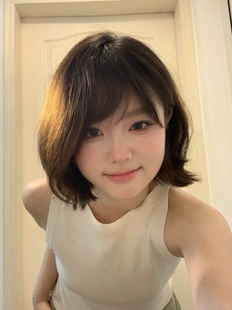 tóc mái cho mặt tròn trán cao