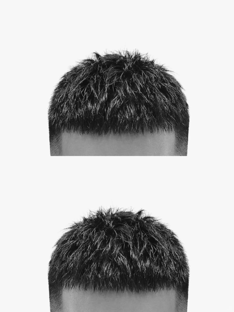 tóc ngắn cho trán cao nam