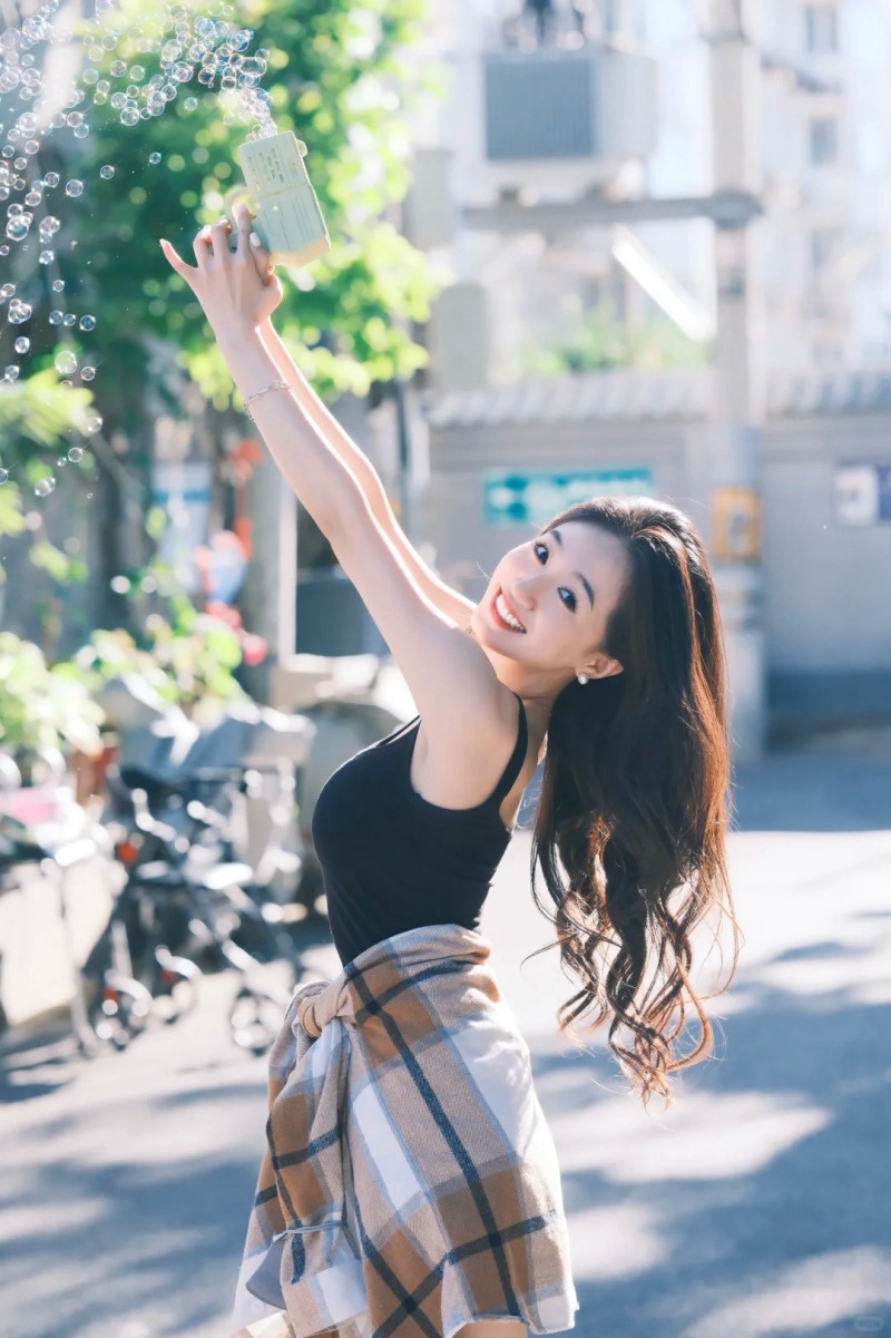 chụp ảnh với bong bóng xà phòng