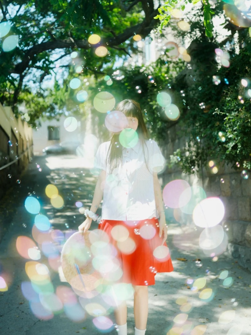 chụp ảnh với bong bóng xà phòng