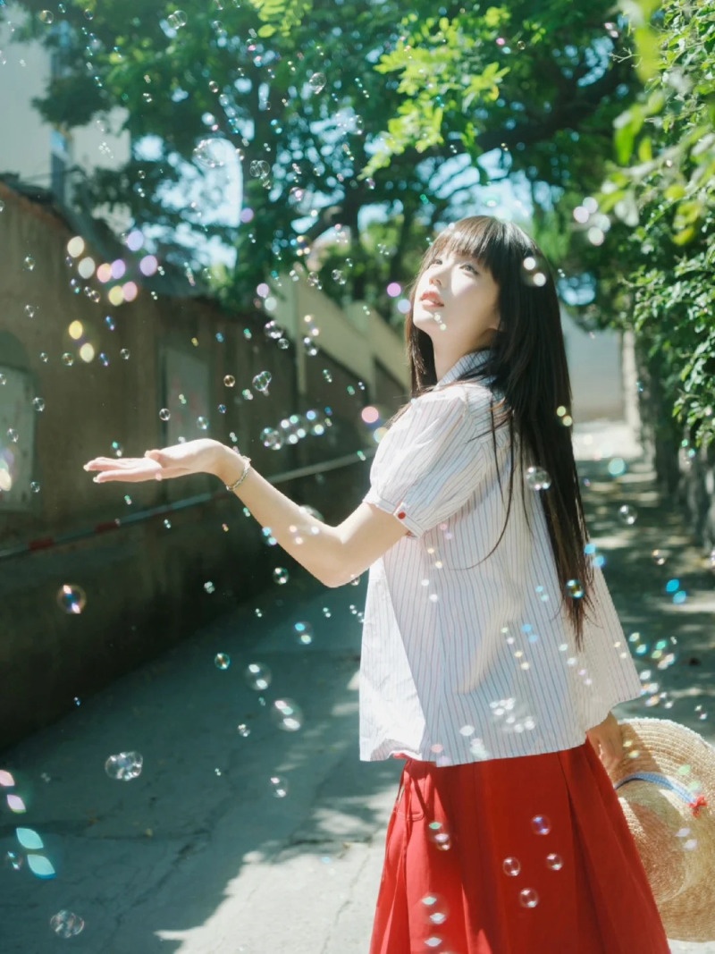 chụp ảnh với bong bóng xà phòng