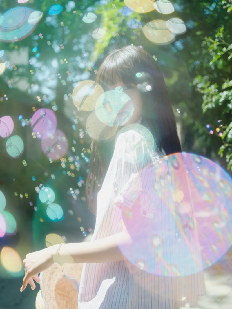 chụp ảnh với bong bóng xà phòng