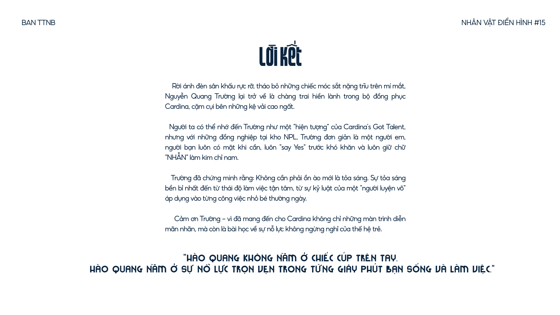 NHÂN VẬT ĐIỂN HÌNH #15