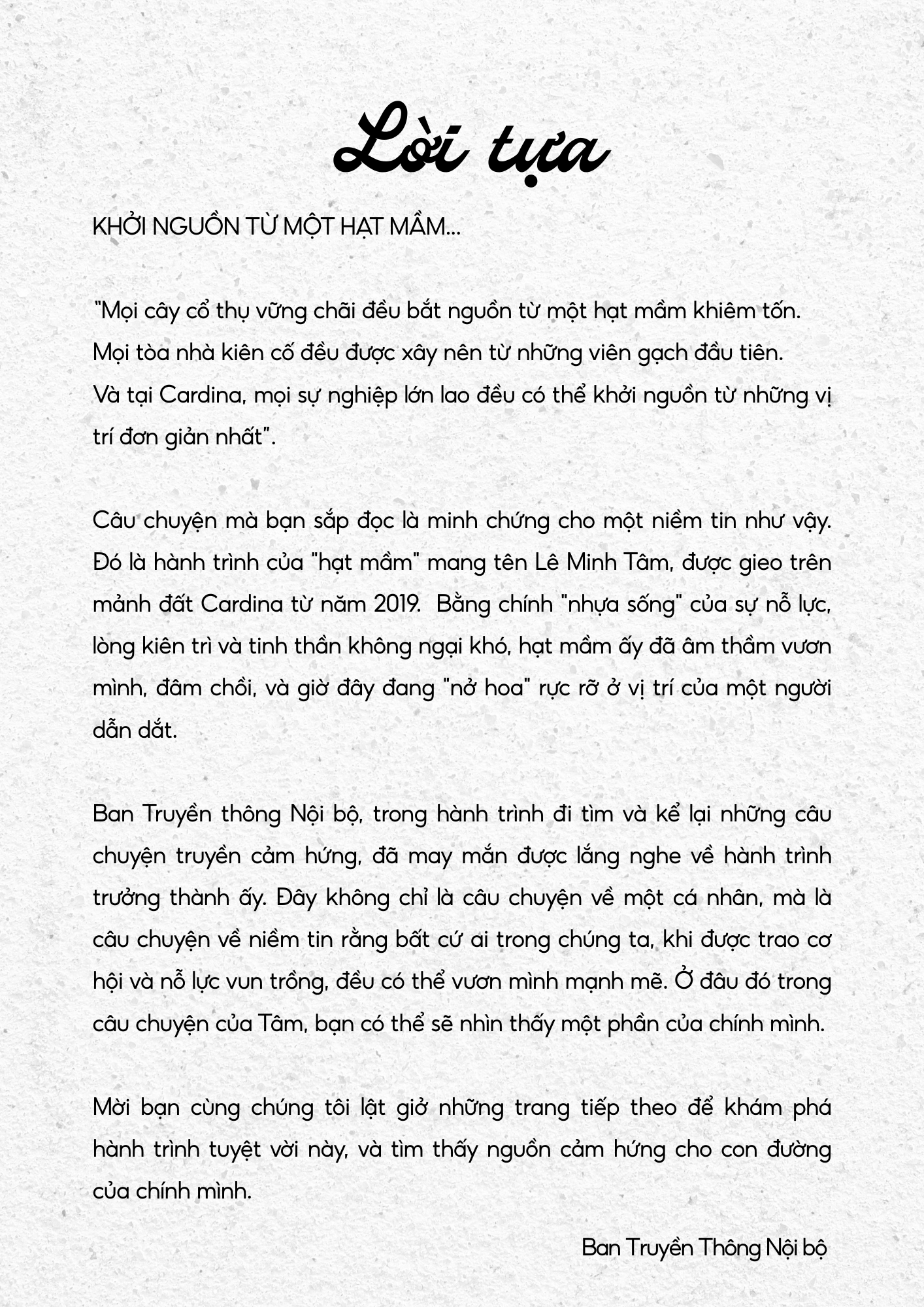 HÀNH TRÌNH TÔI LUYỆN BẢN LĨNH CỦA NỮ CHIẾN BINH CARDINA