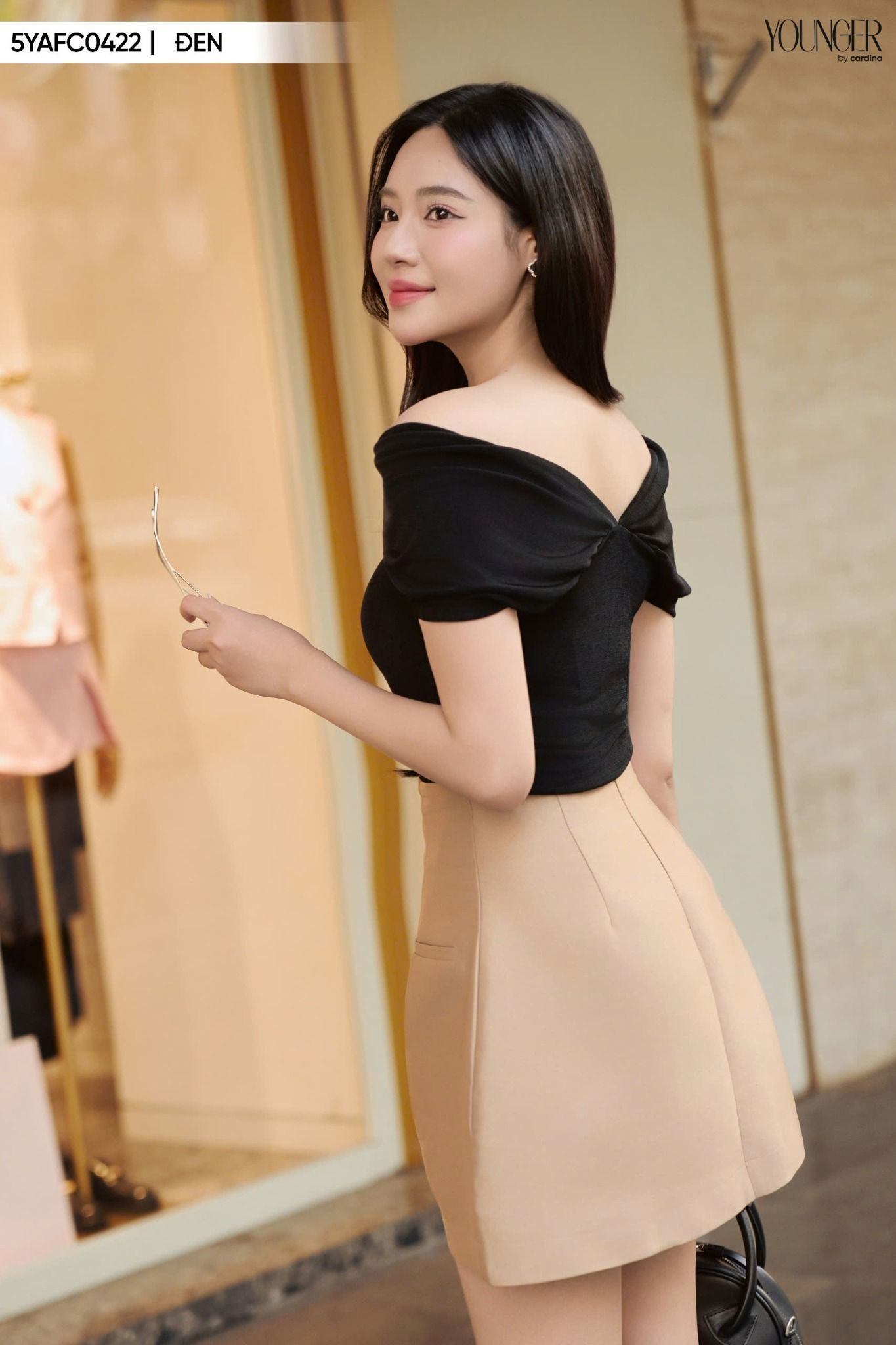 cách phối đồ áo trễ vai