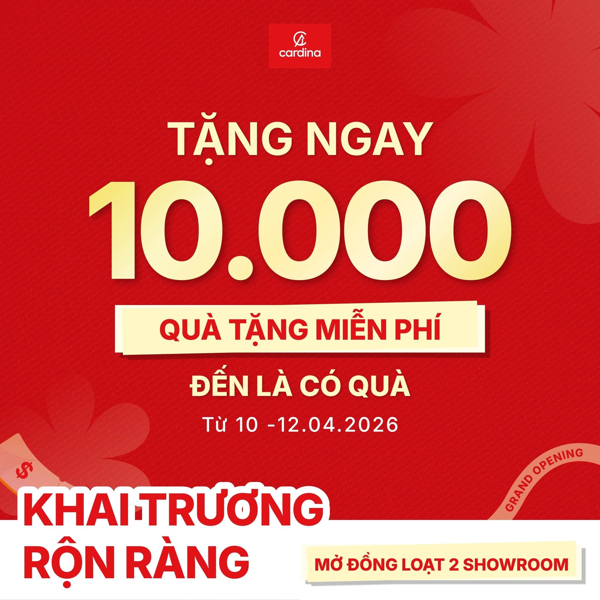 CARDINA ĐỒNG LOẠT KHAI TRƯƠNG 5 SHOWROOM MỚI