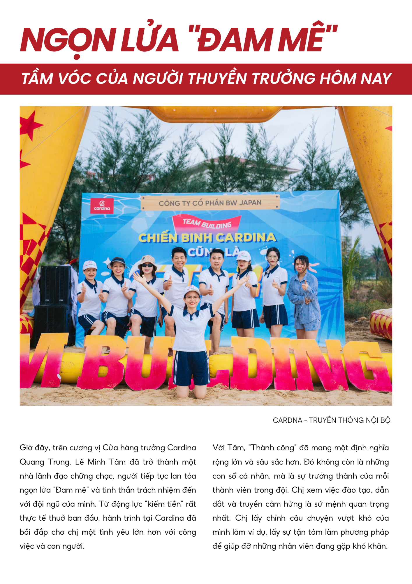 HÀNH TRÌNH TÔI LUYỆN BẢN LĨNH CỦA NỮ CHIẾN BINH CARDINA