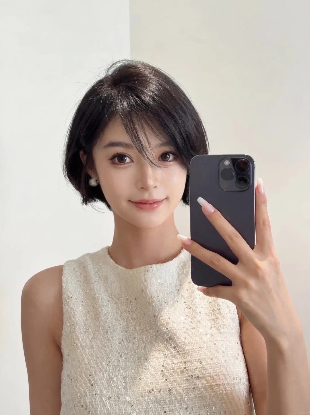 tóc bob ngắn cho mặt tròn