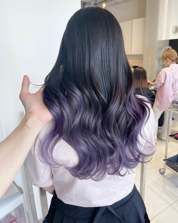 tóc màu tím khói