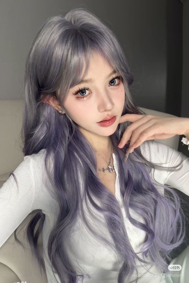 tóc màu tím khói