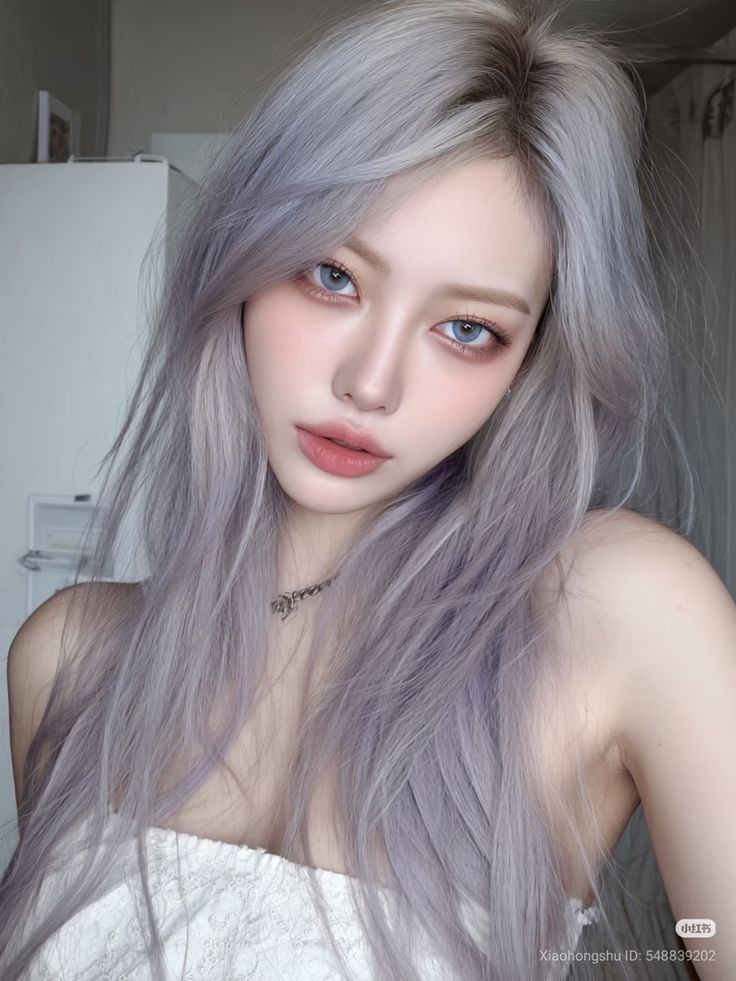 tóc màu tím khói