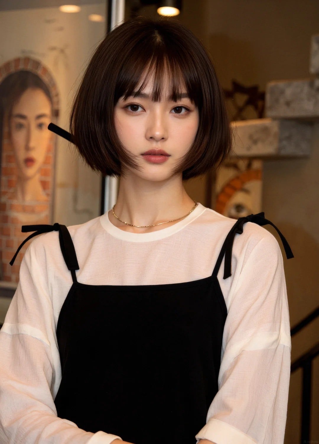 tóc bob ngắn cho mặt tròn
