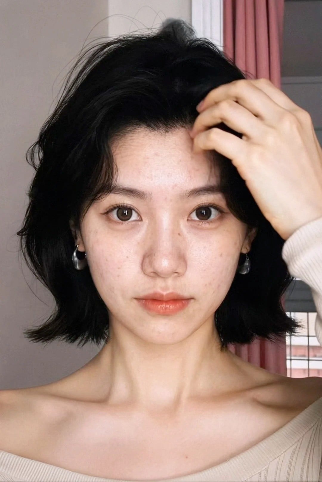 tóc ngắn đuôi bằng