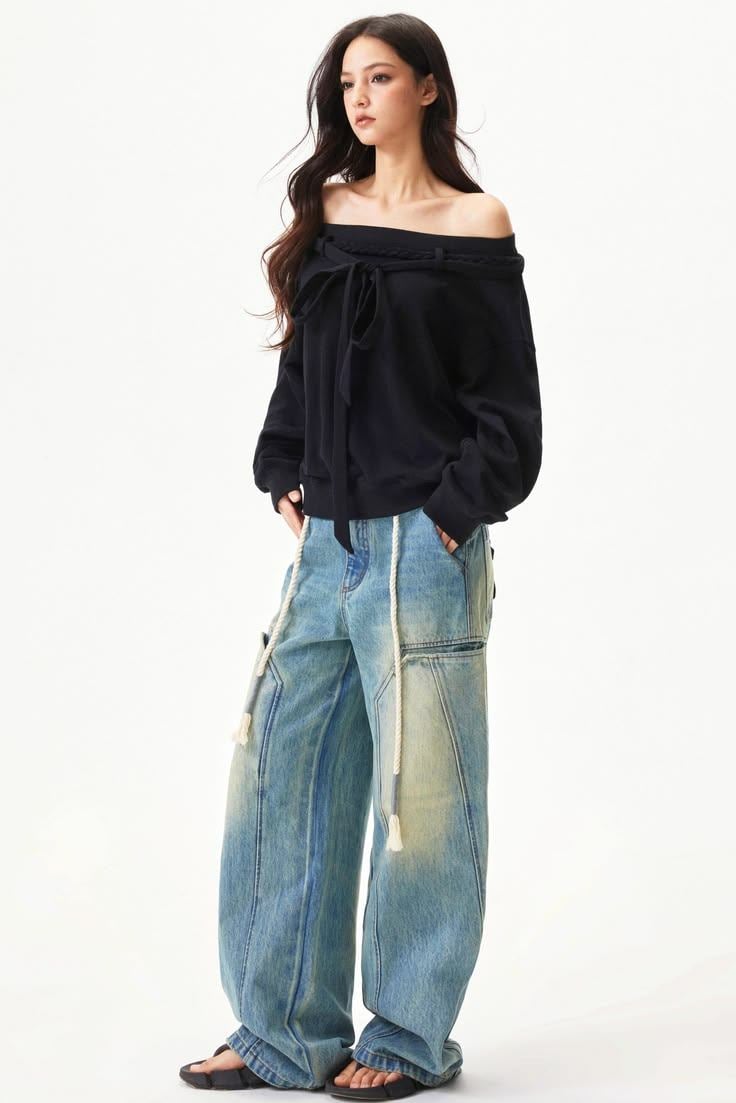 cách phối đồ áo trễ vai